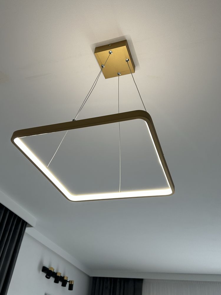 Lampa sufitowa led zlota
