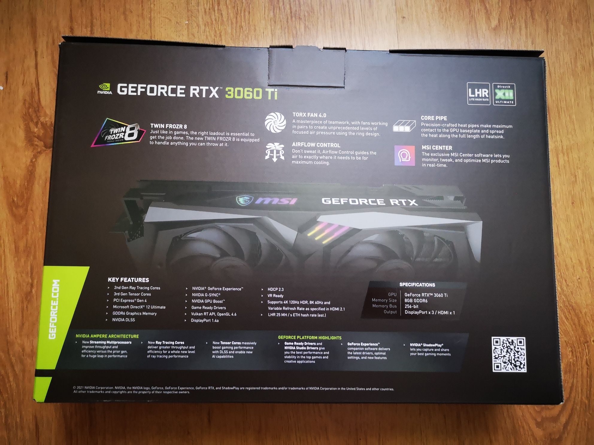 Karta graficzna MSI GEFORCE Rtx 3060 Ti Gaming X LHR