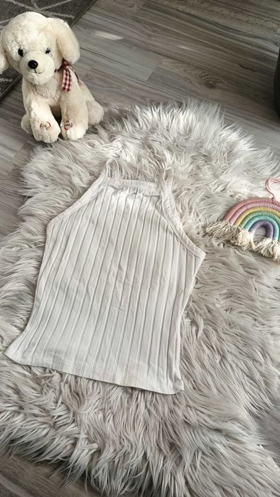 Krótki top bluzka bez rękawów damska