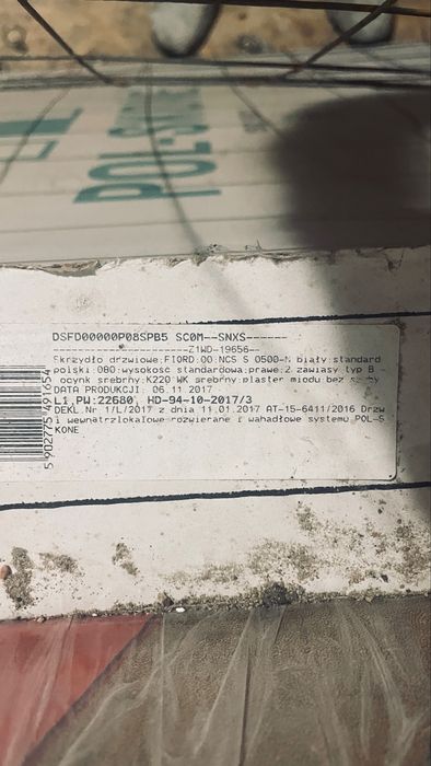 Drzwi POL-SKONE białe prawe