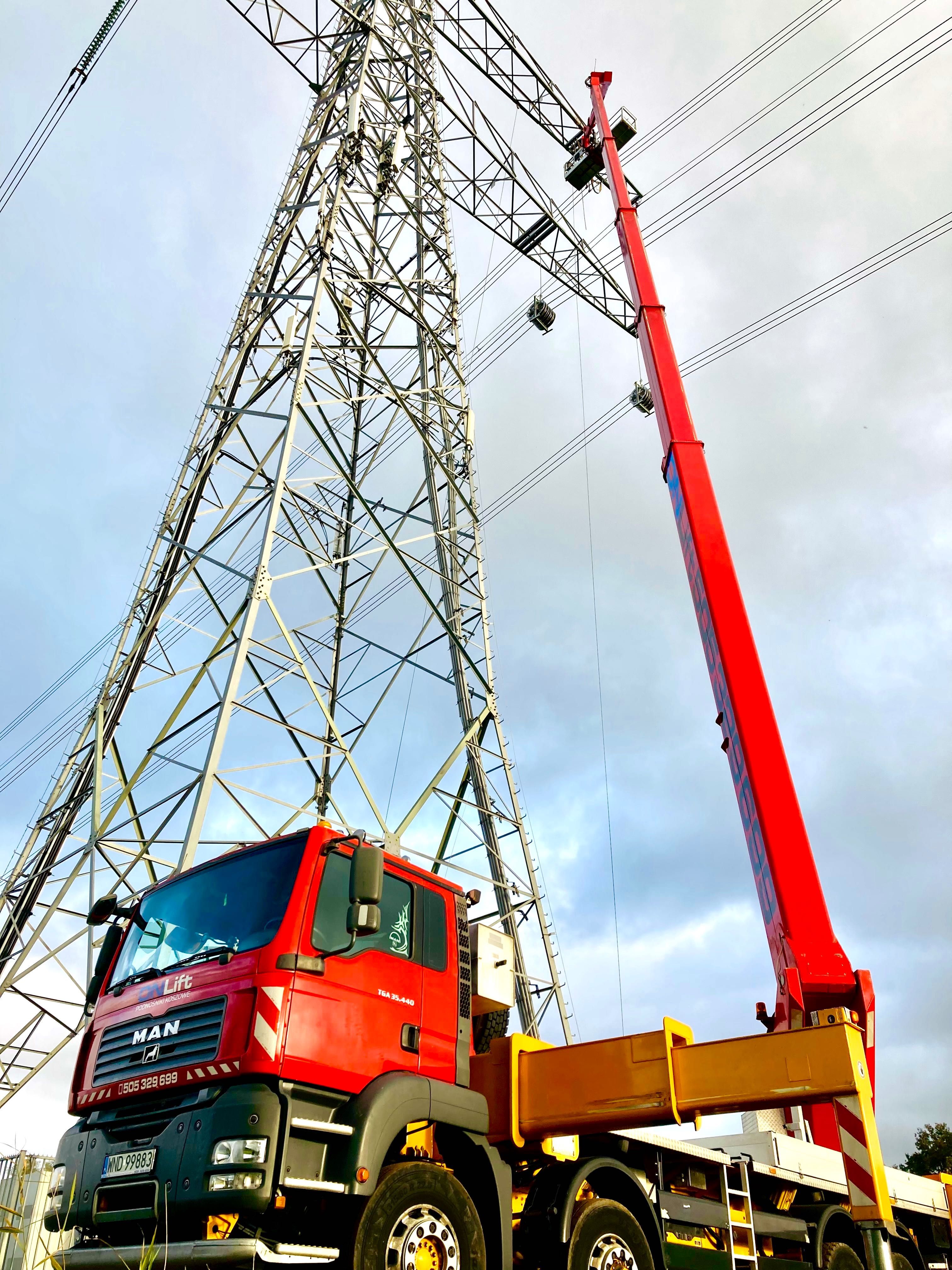 Podnośnik koszowy, zwyżka 22m, 45m (4x4) 53m (6x4) 70m (8x6) - Olsztyn