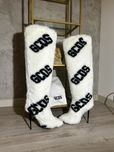 GCDS FUR LOGO BOOTS - Botki na obcasie