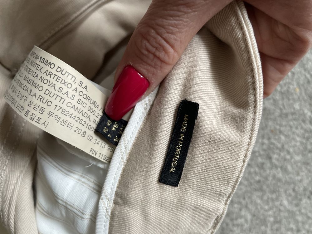Spodnie massimo dutti s xs beżowe