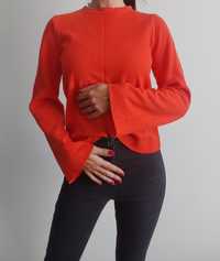 Pomarańczowy sweter z szerokimi rękawami Gina Tricot rozm. XS