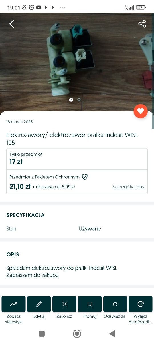 Części Pralki Indesit WISL105