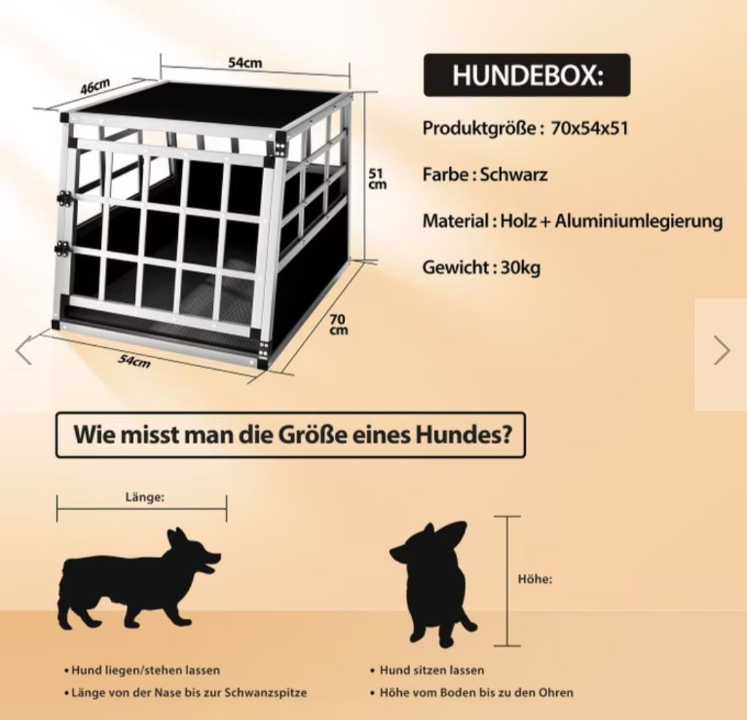 Aluminiowa klatka do przewozu zwierząt