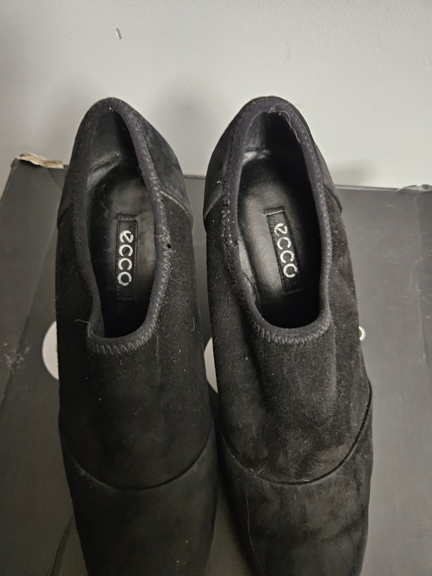 Buty ecco 36 czarne szpilki skóra naturalna