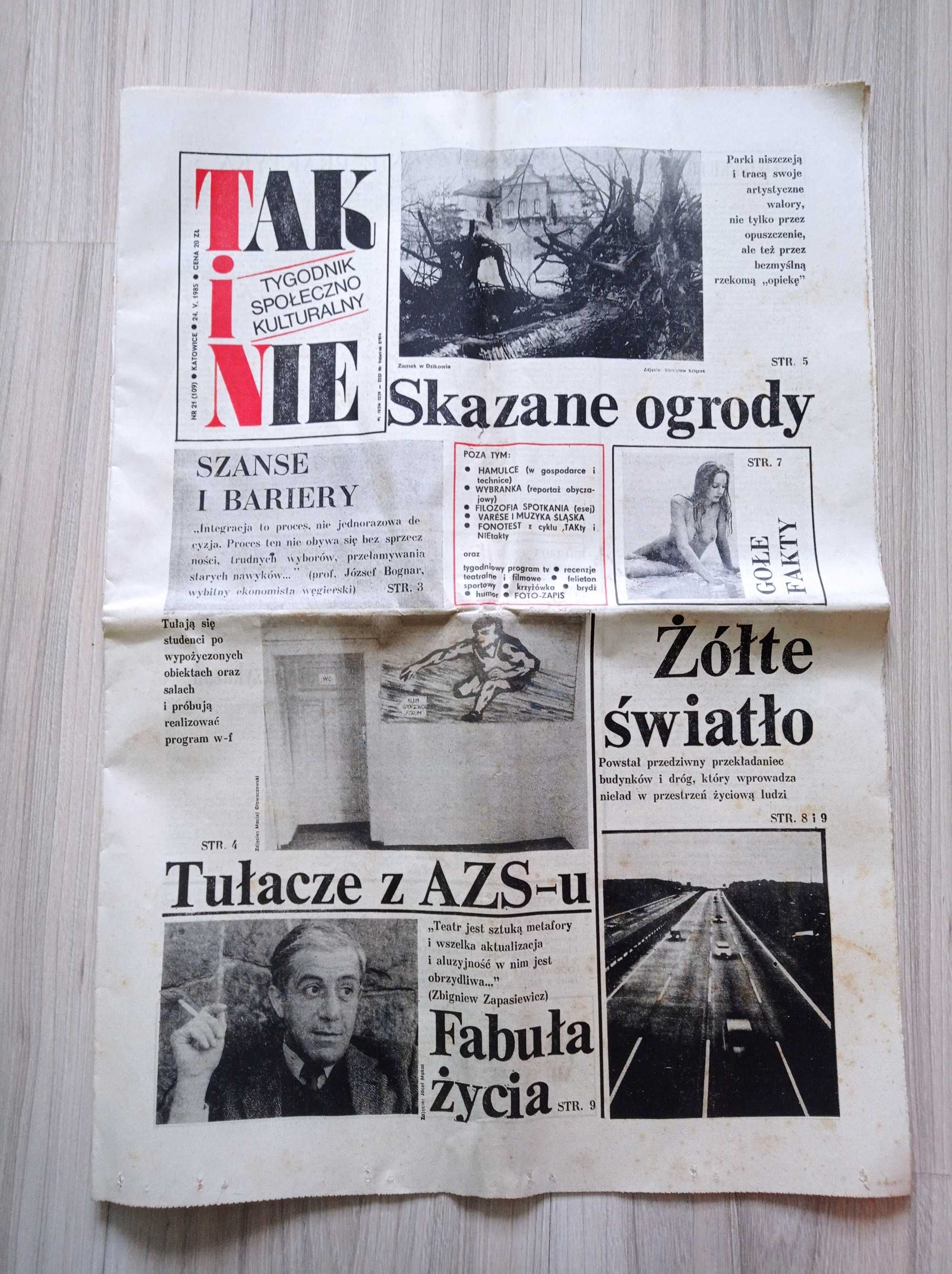 Tak i nie, tygodnik, nr 21/1985, 24 maja 1985