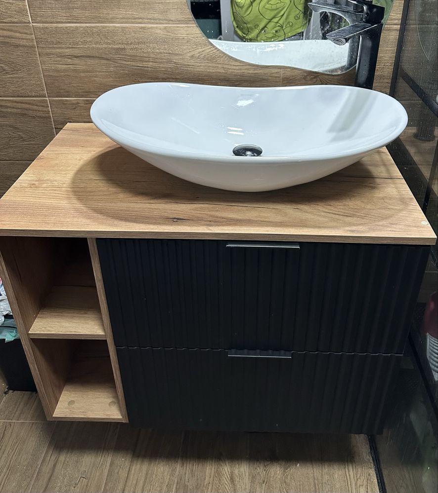 Szafka łazienkowa 80 cm z umywalką i baterią – Rodan Meble