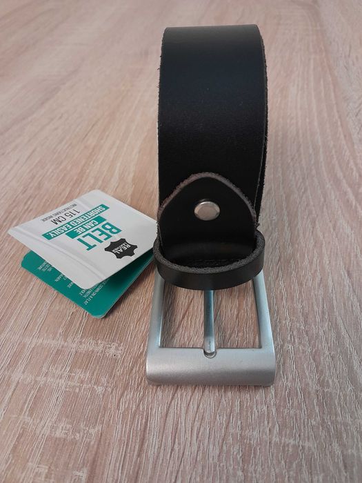 Nowy pasek_Skóra naturalna_czarny 115, wąski, kl srebrna_regul.