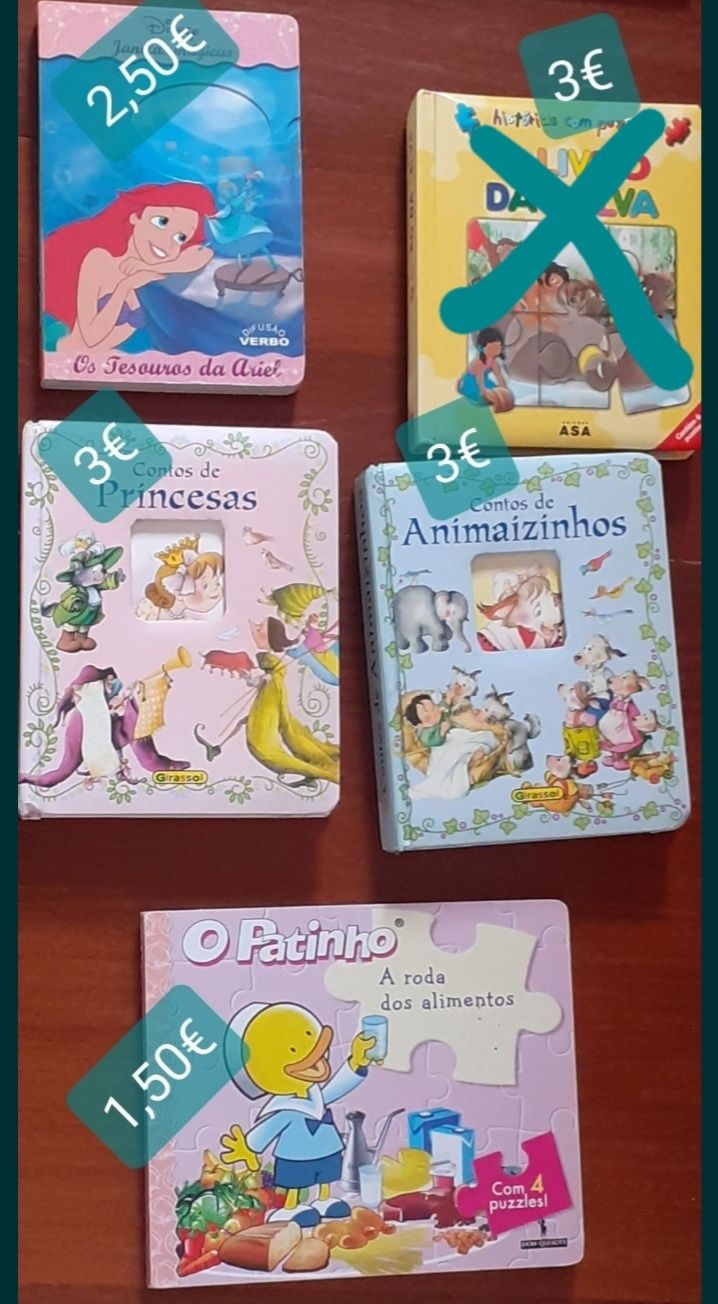 Livros infantis variados