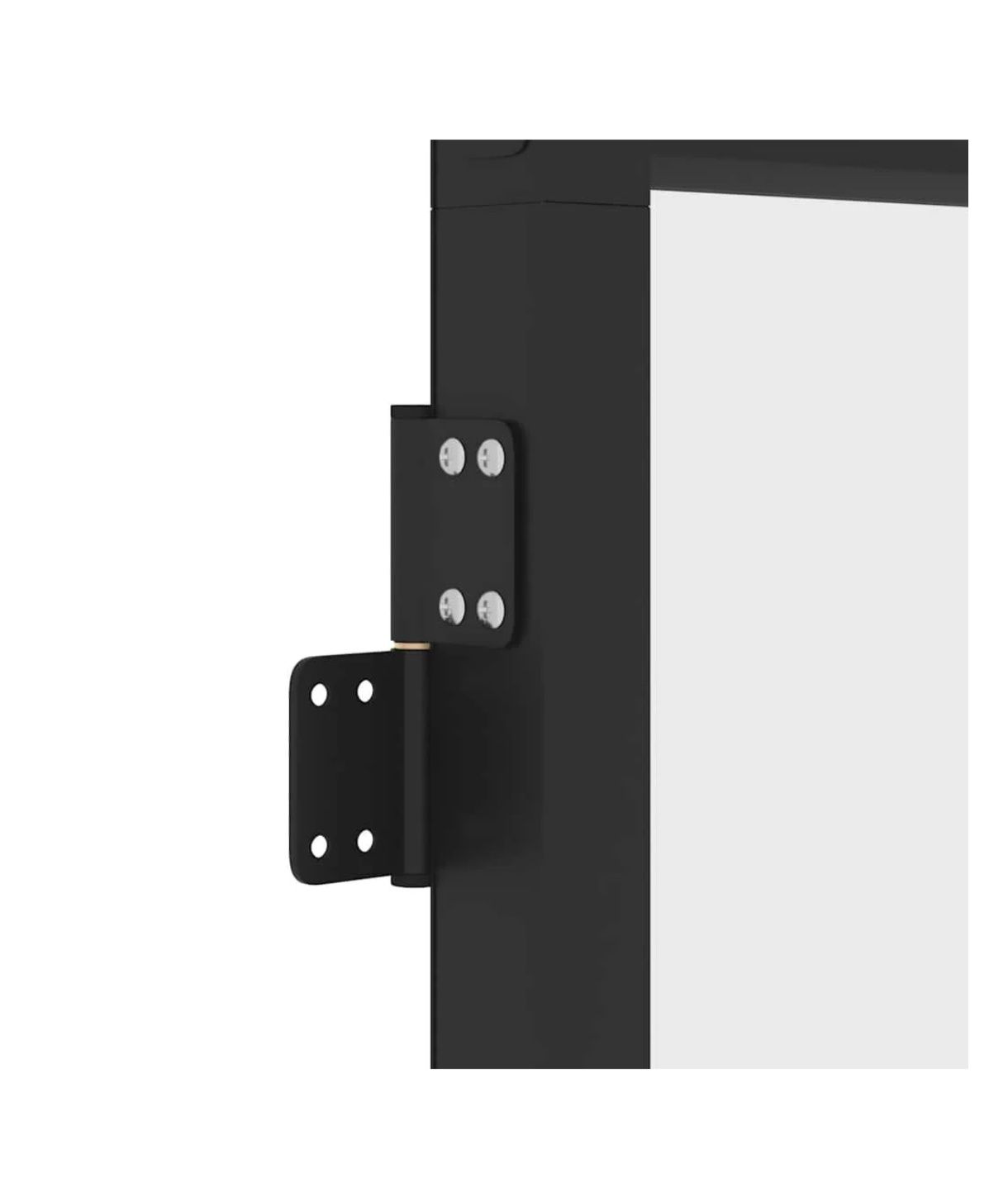 Drzwi wewnętrzne, czarne 83x201,5 cm szkło i aluminium szklane mleczne