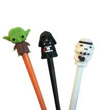 Zestaw STAR WARS - 3 długopisy - Yoda, Lord Vader i Mandalorian
