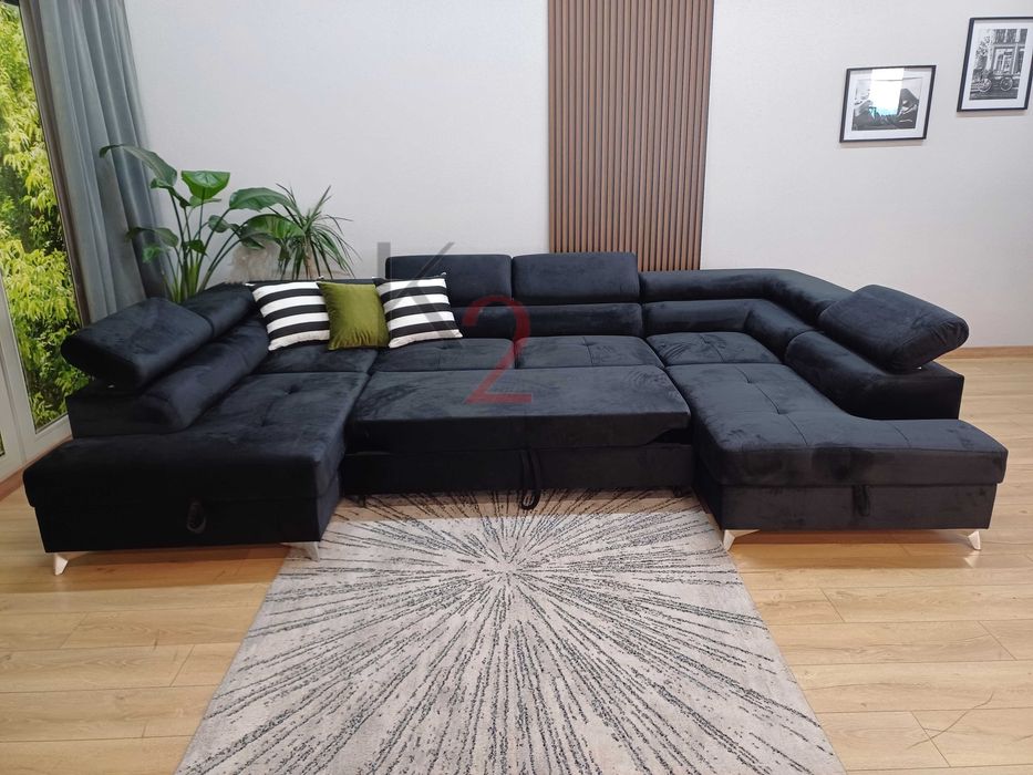 Narożnik MILANO U Kanapa Sofa z Funkcją spania USB DOSTAWA 3-7DNI