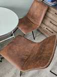 4 nowe Krzesła amsterdam loft retro industrial brąz koniakowe skora sk