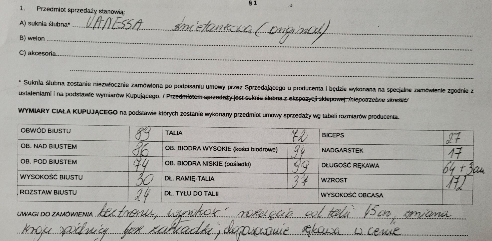 Suknia ślubna - Ostrołęka