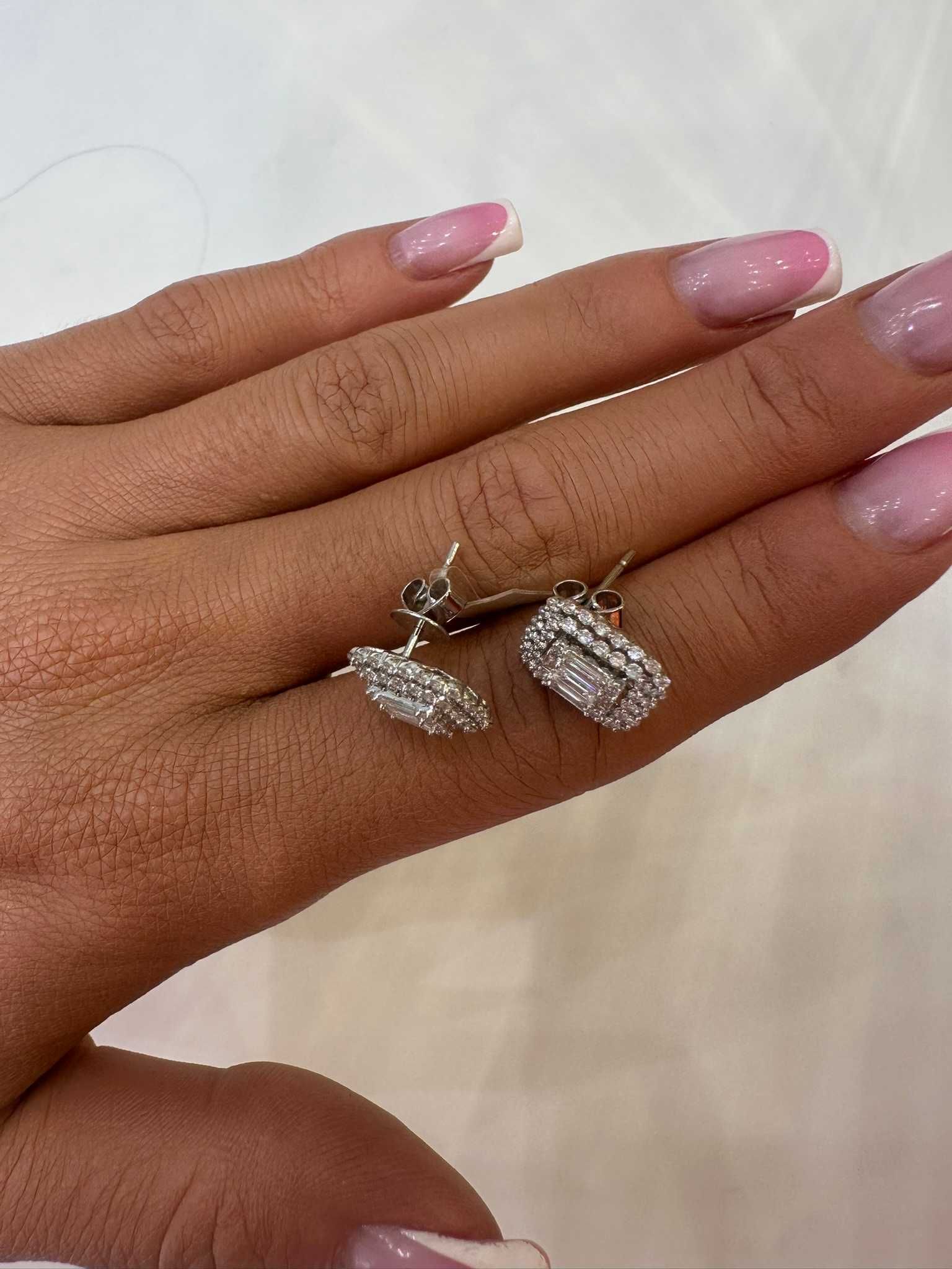 Kolczyki z diamentami Infinity 1.14 CT bagiety