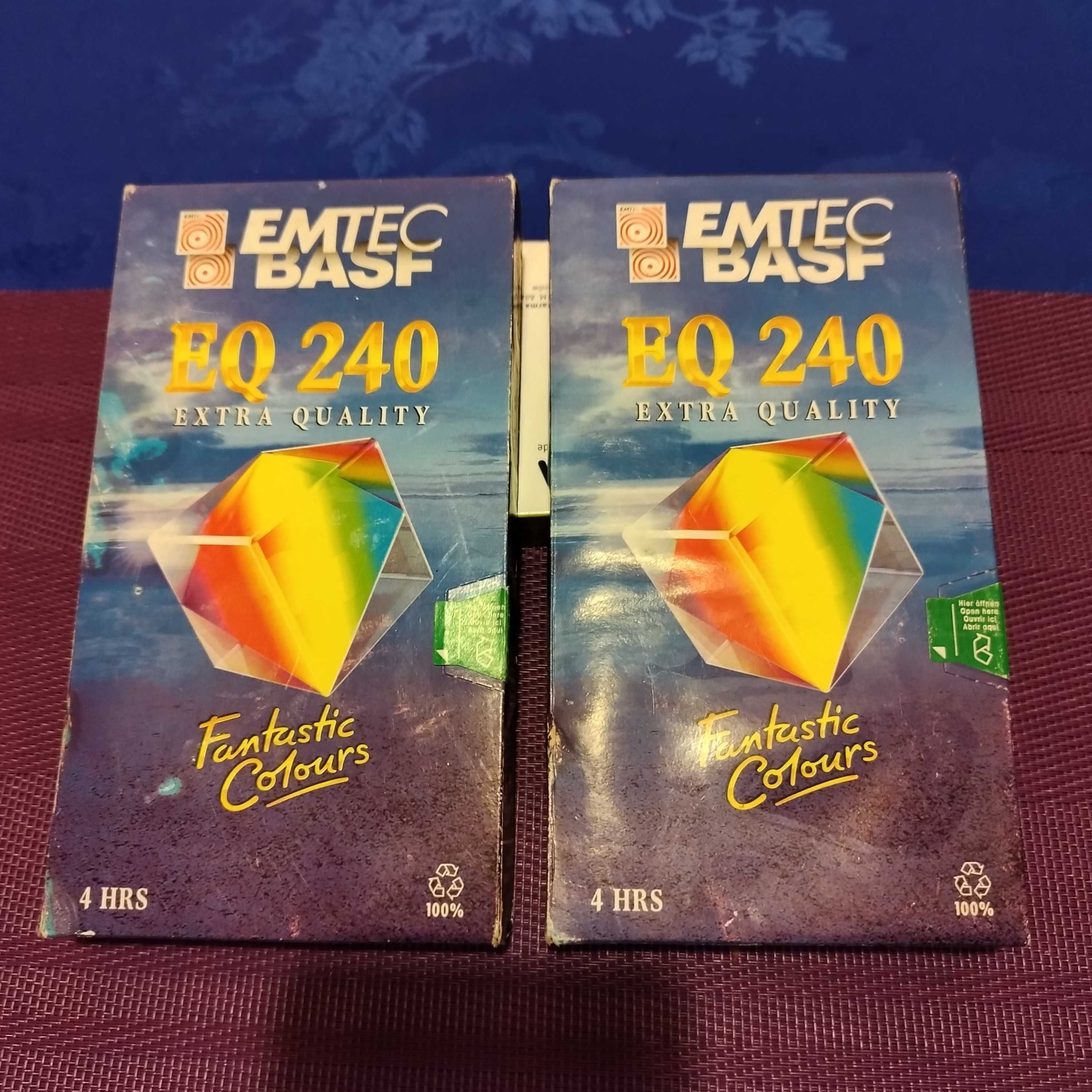 Kasety VHS EQ 240 BASF,nowe, plomba fabryczna.2 szt.