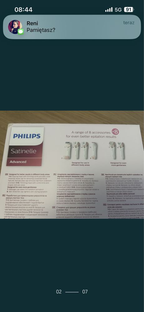 Philips Satinelle Advanced Depilator do użytku na sucho i na mokro