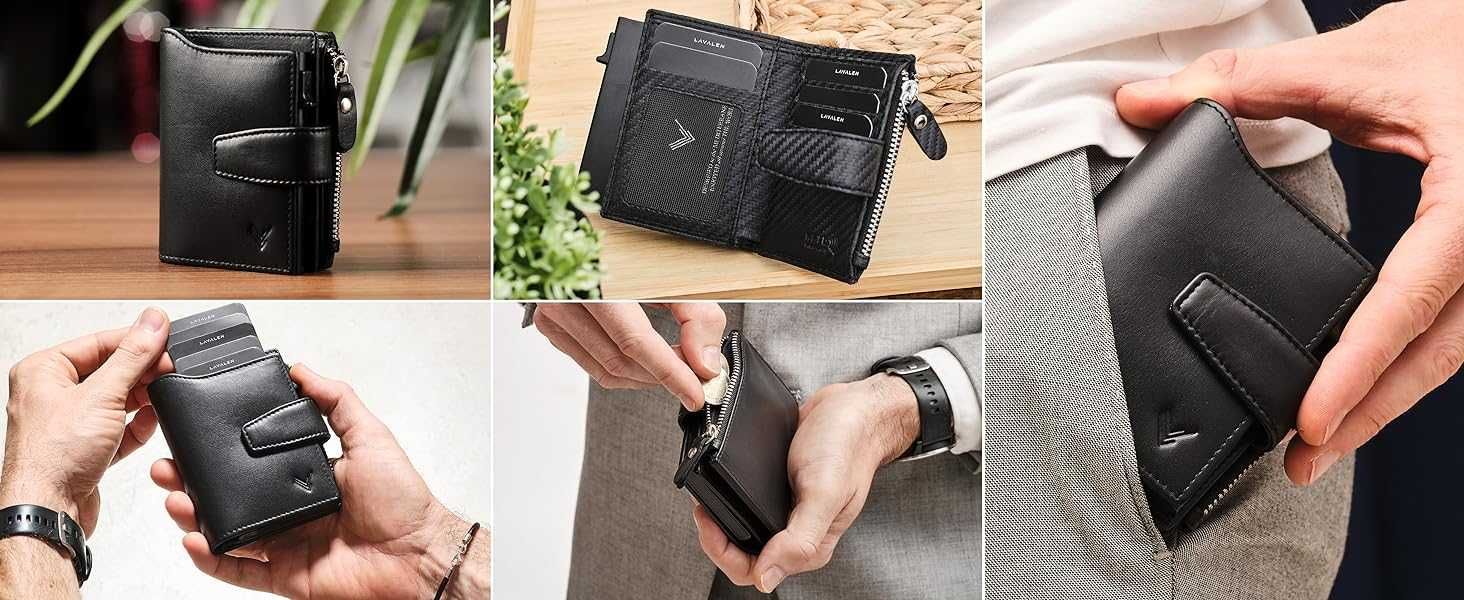 Skórzany portfel męski z RFID