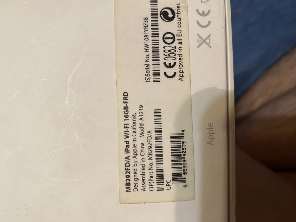 IPad WI-FI 16 gb model A1219