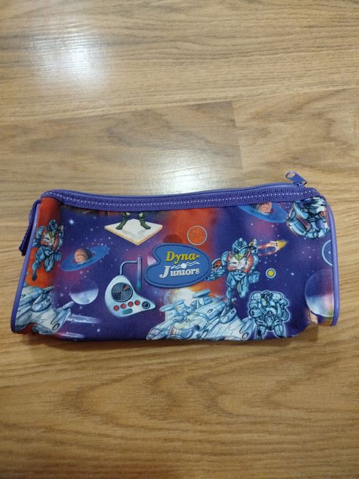 Piórnik szkolny saszetka fioletowy kosmiczny kosmos