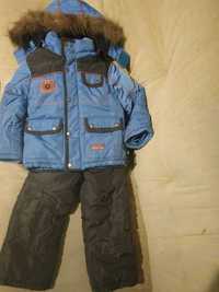 Зимний костюм на 3-5 лет. Комбинезон, куртка, жилетка на овчине