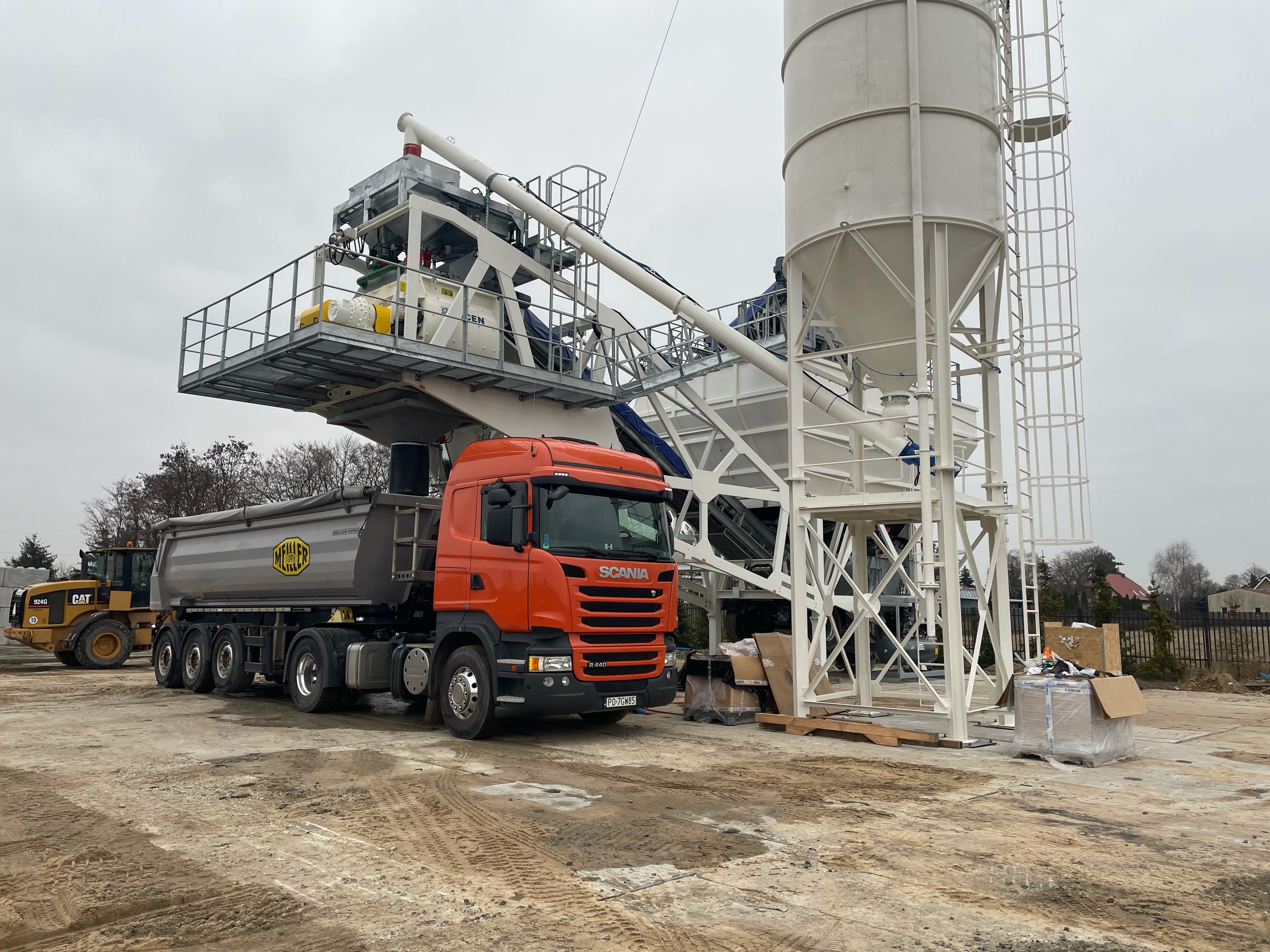 Beton towarowy beton suchy  betoniarnia transport wywrotkami Poznań