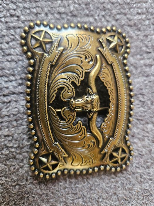 Nowa klamra metalowa kowbojska USA Texas Western