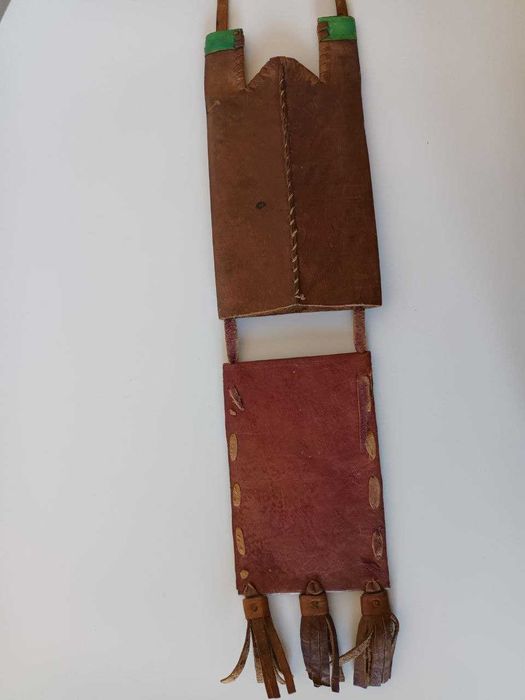 Bolsa de ombro vintage feita à mão nativa americana