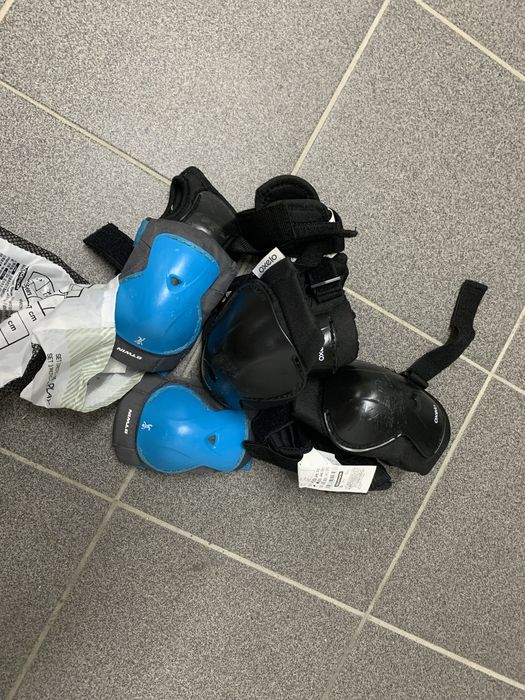 Patins em linha com protecçoes