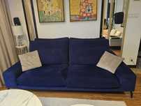 Sofa Manhattan BIZZARTO granat puch pianka 85 wys 223 szer kanapa szaf