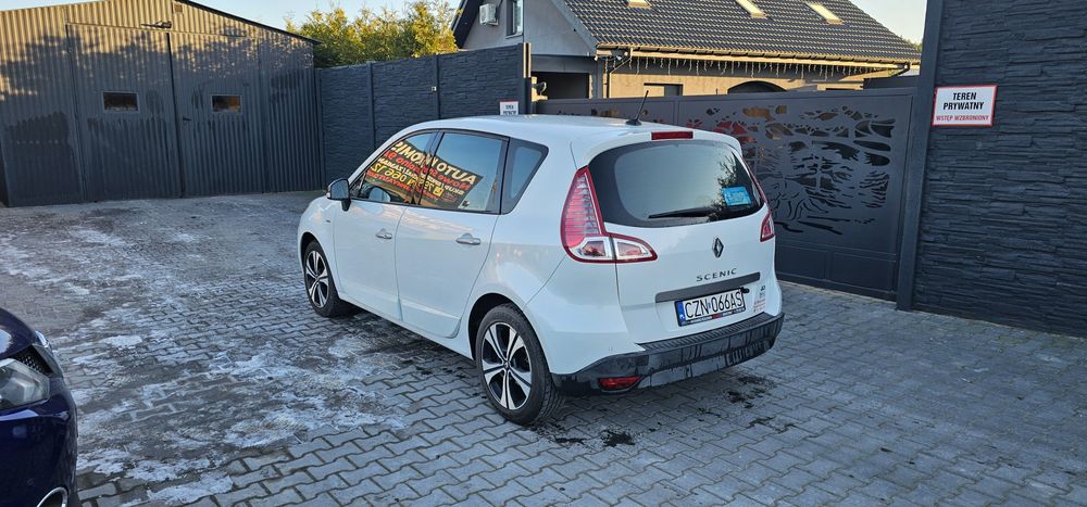 Renault Scenic 2012r 180tkm BIAŁA PERŁA Super Stan BOGATA OPCJA