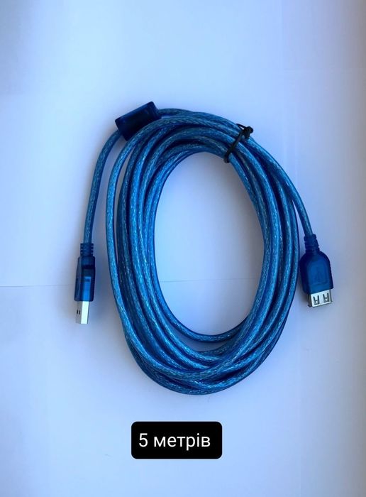 Подовжувач USB, штекер АM - гніздо АF, довжина 5 та 10 метрів