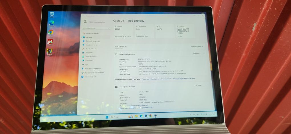 Ігровий ноутбук Surface book 2 (15 дюймів) 16/238 гб  Nvidia gtx 1060