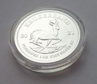 Срібна інвестиційна монета Крюгерранд 2021 року. 1 oz (унція) 999,9