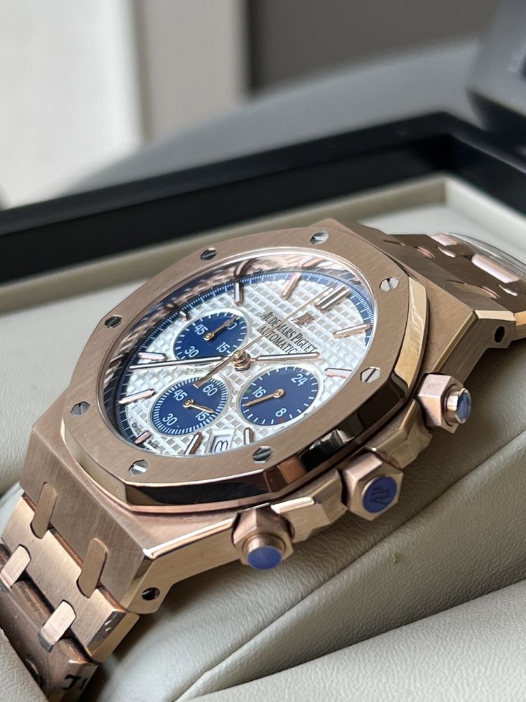 мужские наручные часы AUDEMARS PIGUET Royal Oak Chronograph gold white