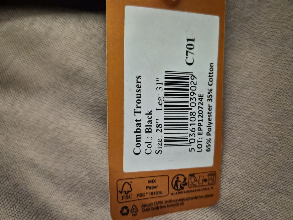 Spodnie bojówki czarne nowe