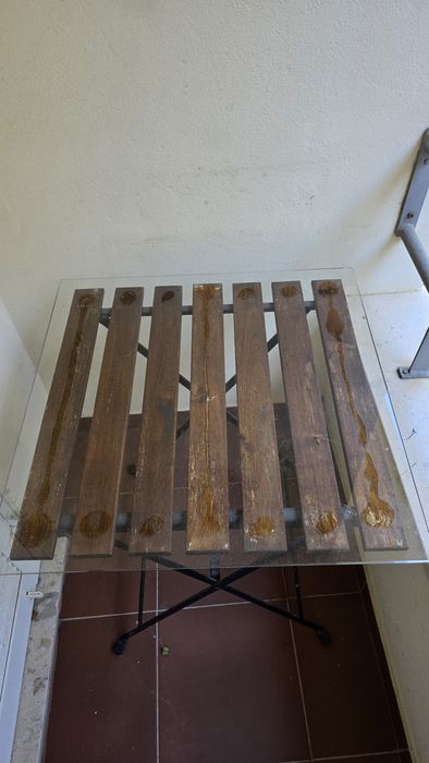 Mesa de exterior + Vidro
