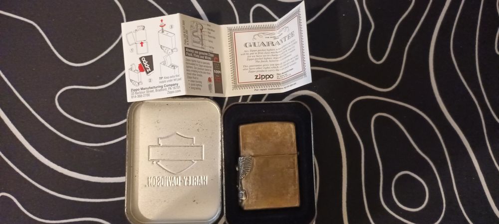 Isqueiro Zippo com emblema da Harley-Davidson 1994