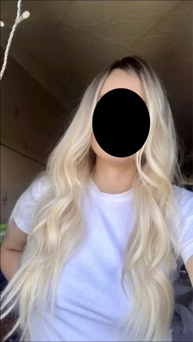 Peruka blond regulacja wlosy syntetyczne