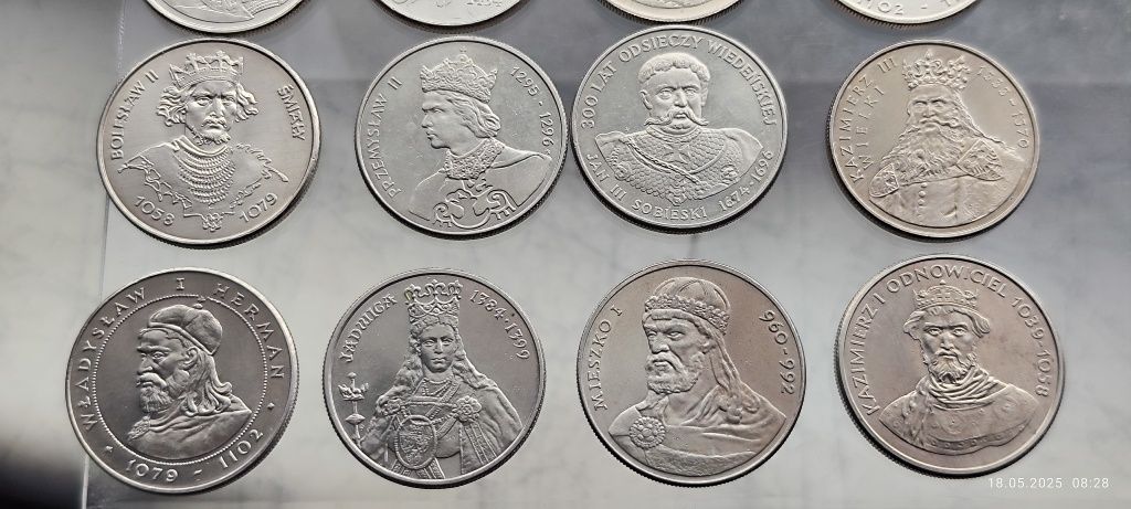 12 monet PRL z serii poczet królów