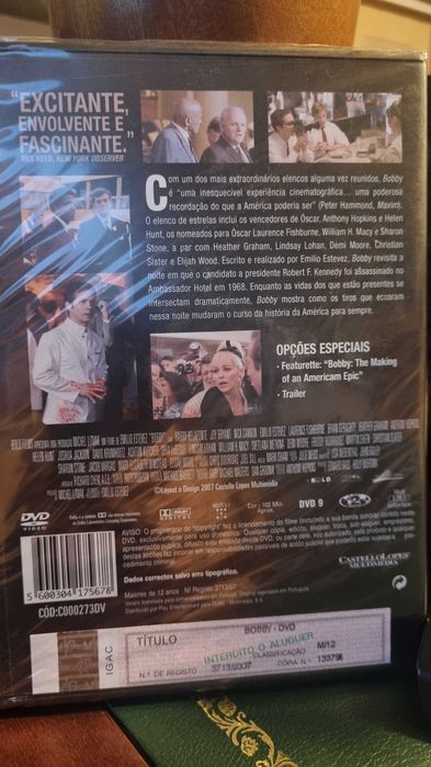 DVD filme "Bobby" 2 nomeações para os globos de ouro