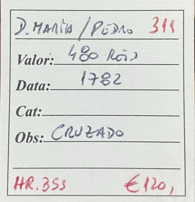 Moeda 480 Reis D MARIA/PEDRO 1782