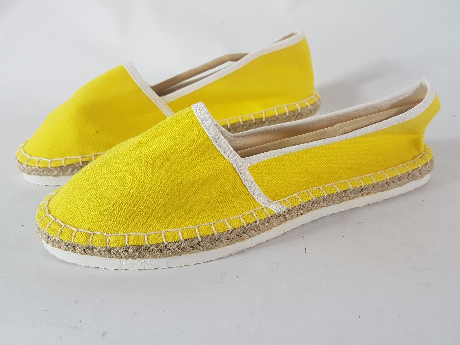 EVEN& ODD MOKASYNY ESPADRYLE damskie R 40 nowe żółte