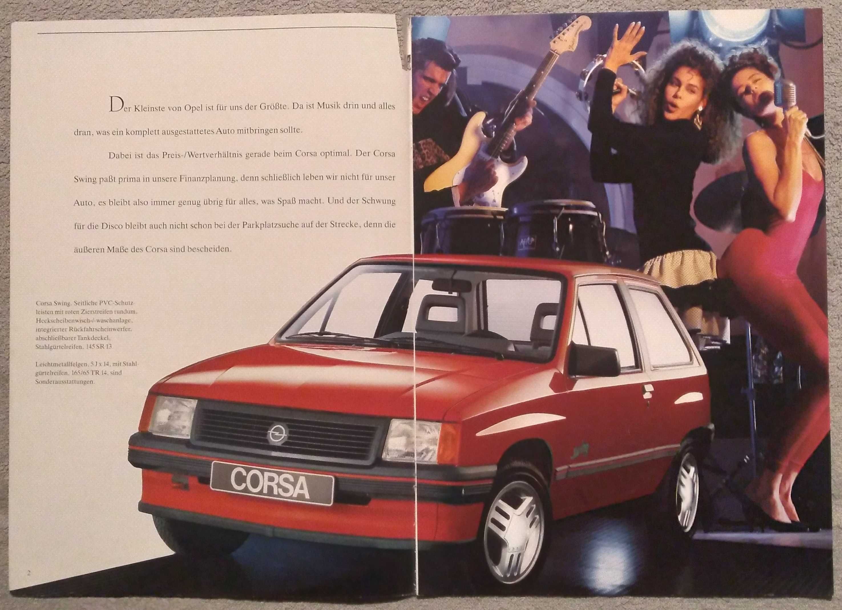 Prospekt Opel Corsa A rok 1988