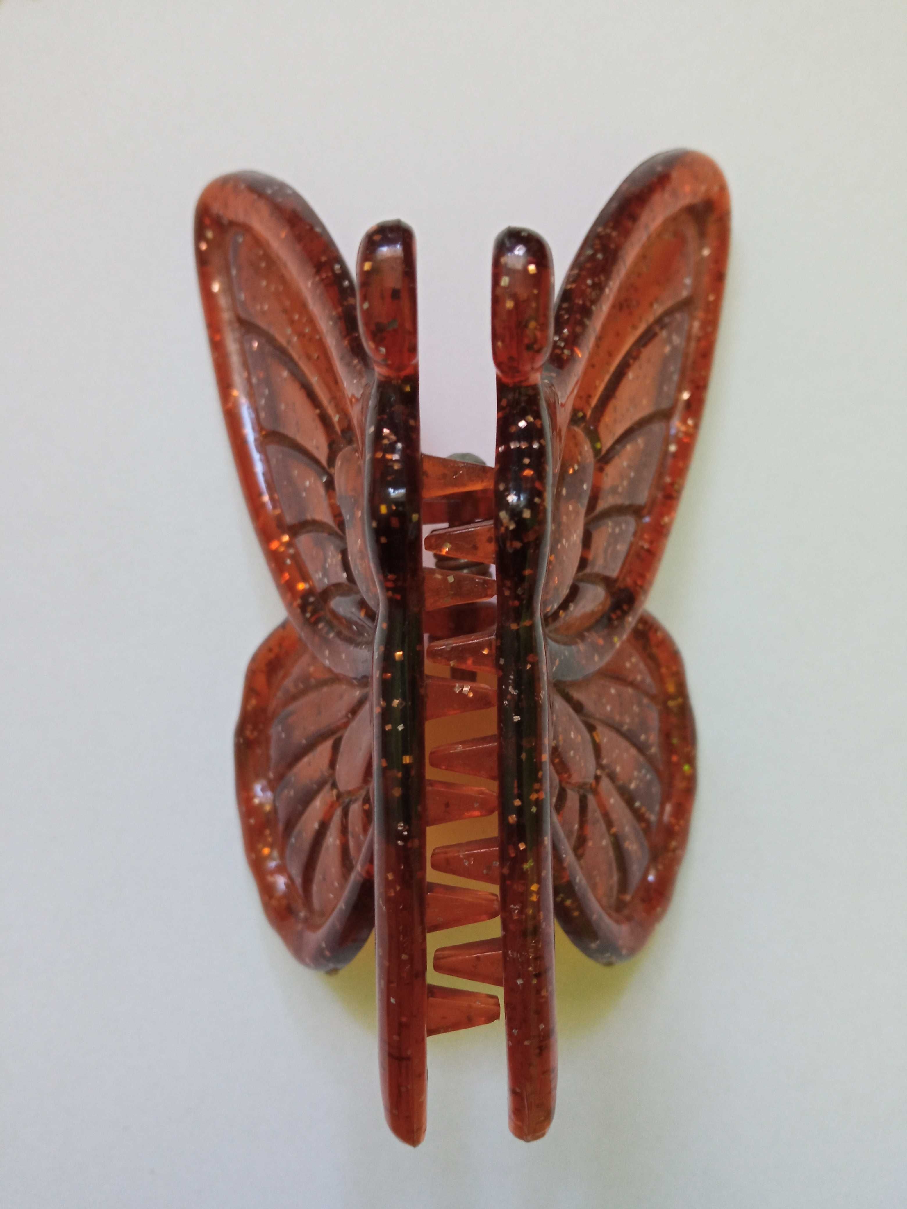 Spinka do włosów - motyl / elf -brokat