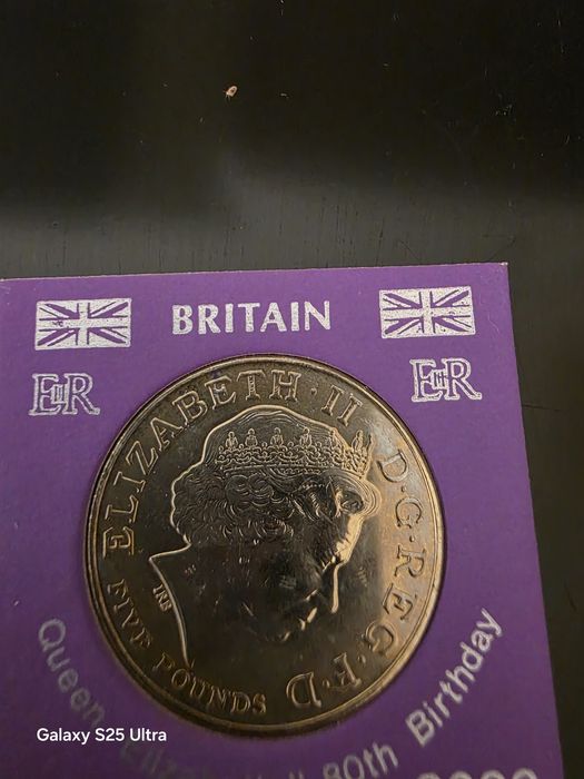 Moeda de prata rainha Elizabeth