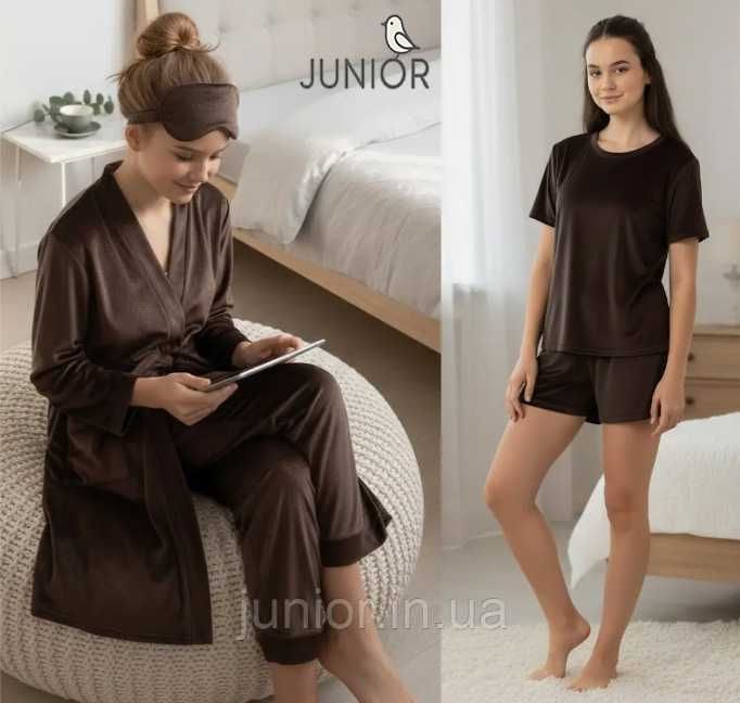 Домашний велюровый комплект, пижама для девочки (134-158р)