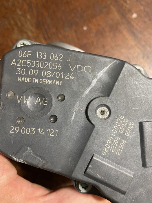 Дросельная заслонка на VAG 1,8 TSI мотор BZB.